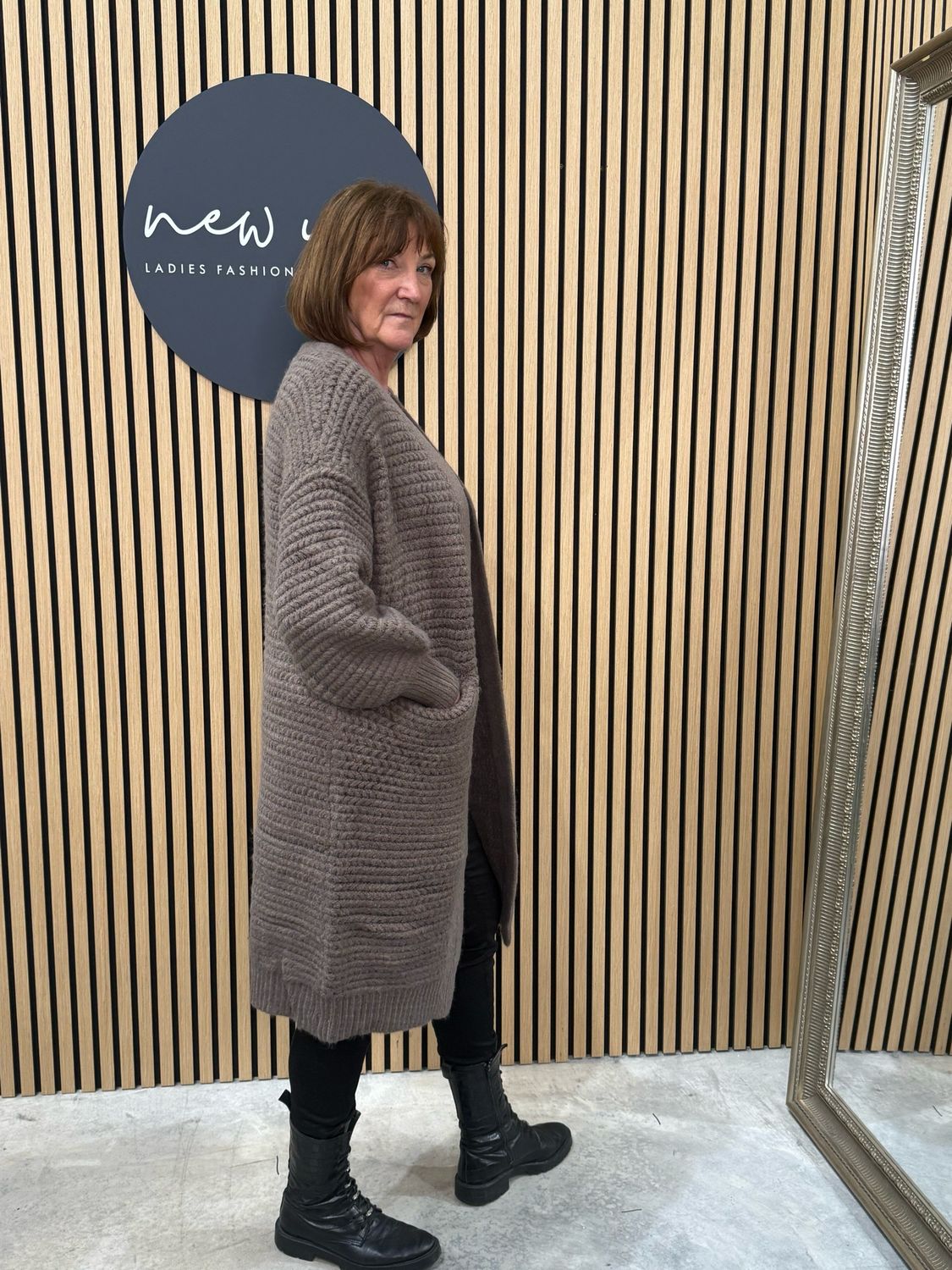 Chunky Knit Longline Cardigan - Mocha