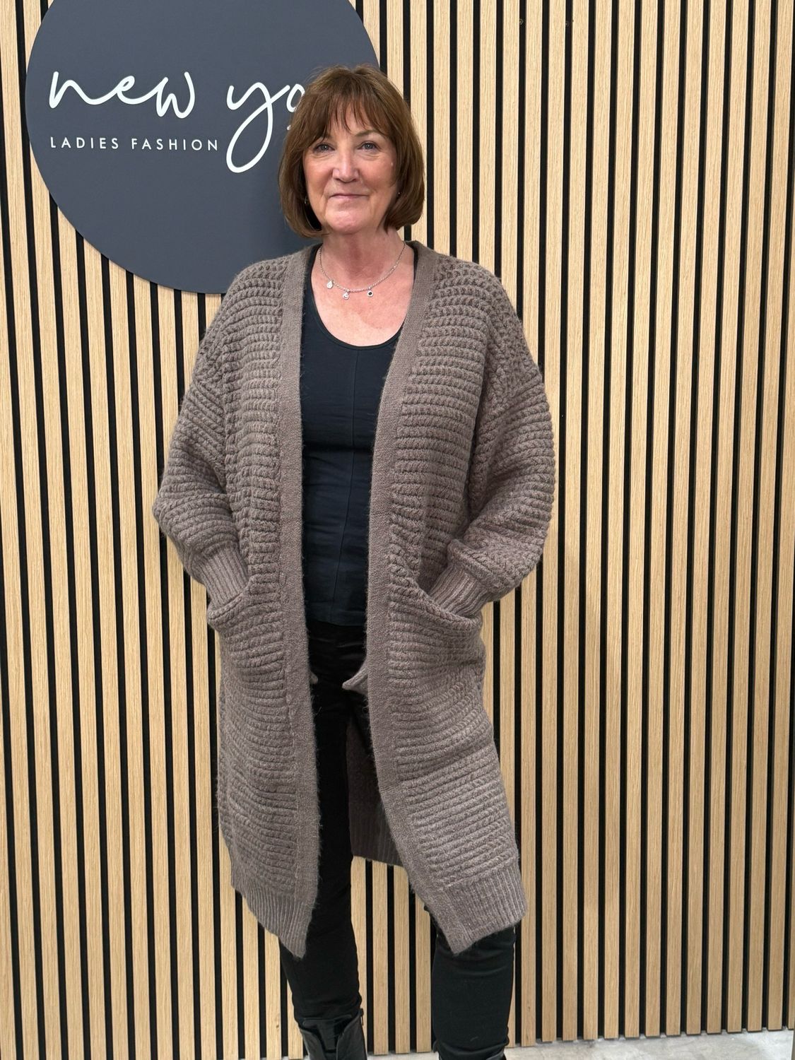 Chunky Knit Longline Cardigan - Mocha