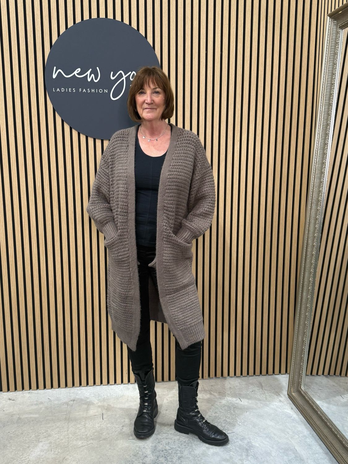 Chunky Knit Longline Cardigan - Mocha