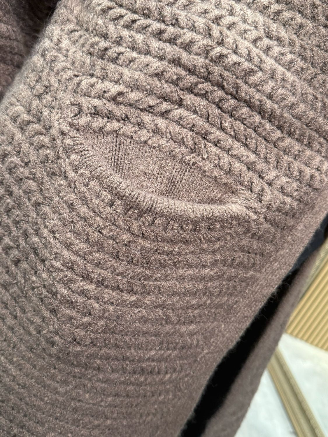 Chunky Knit Longline Cardigan - Mocha