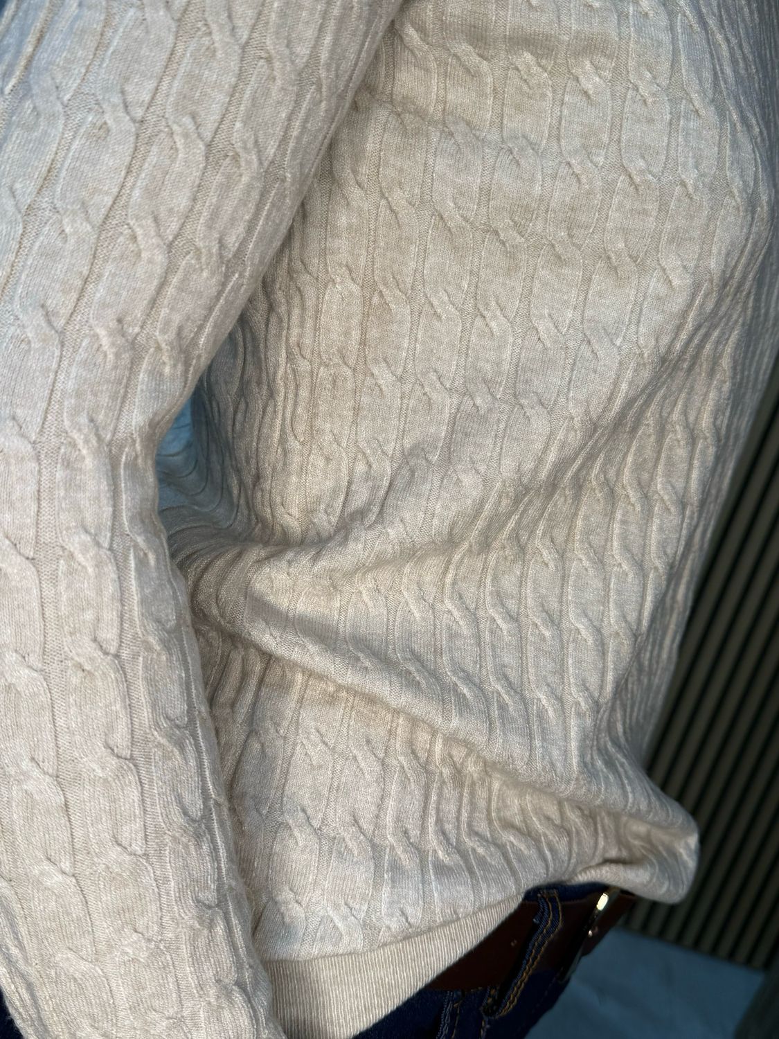 Celeste - Button Shoulder Knit Jumper - Cream