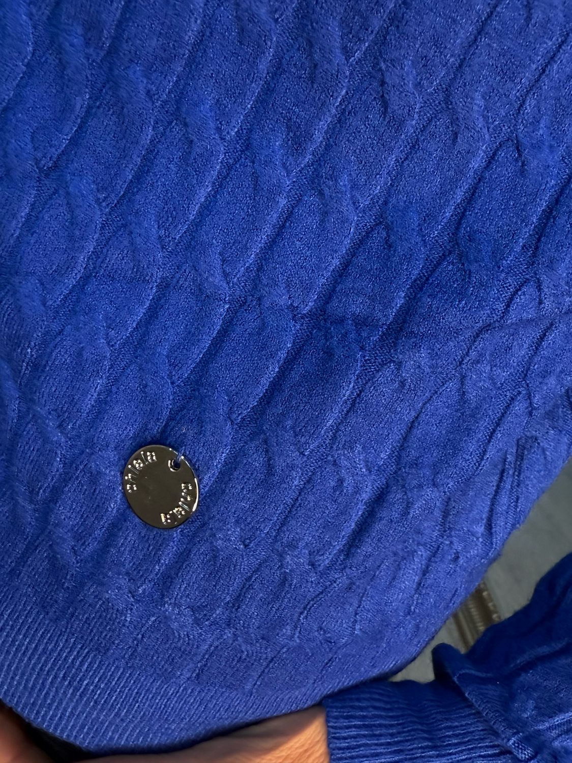 Celeste - Button Shoulder Knit Jumper - Royal Blue