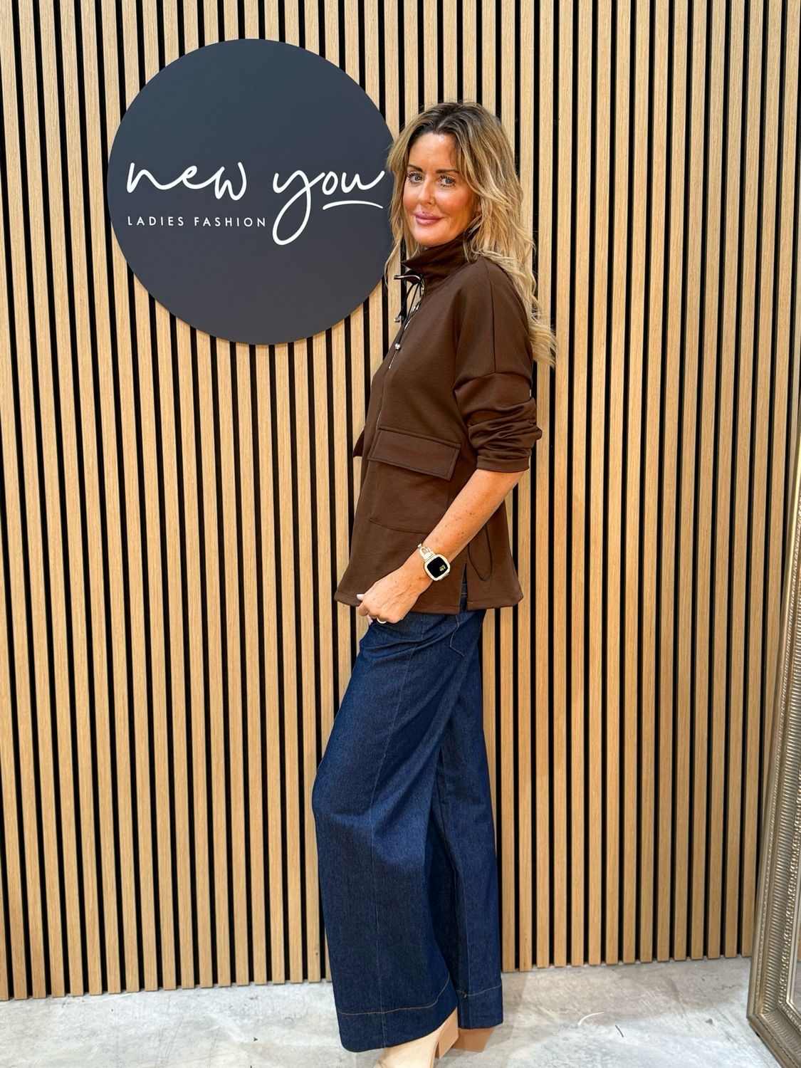 Cara - Zip Front Utility Jumper - Brown