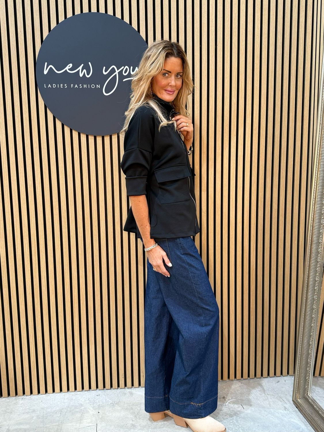 Cara - Zip Front Utility Jumper - Black