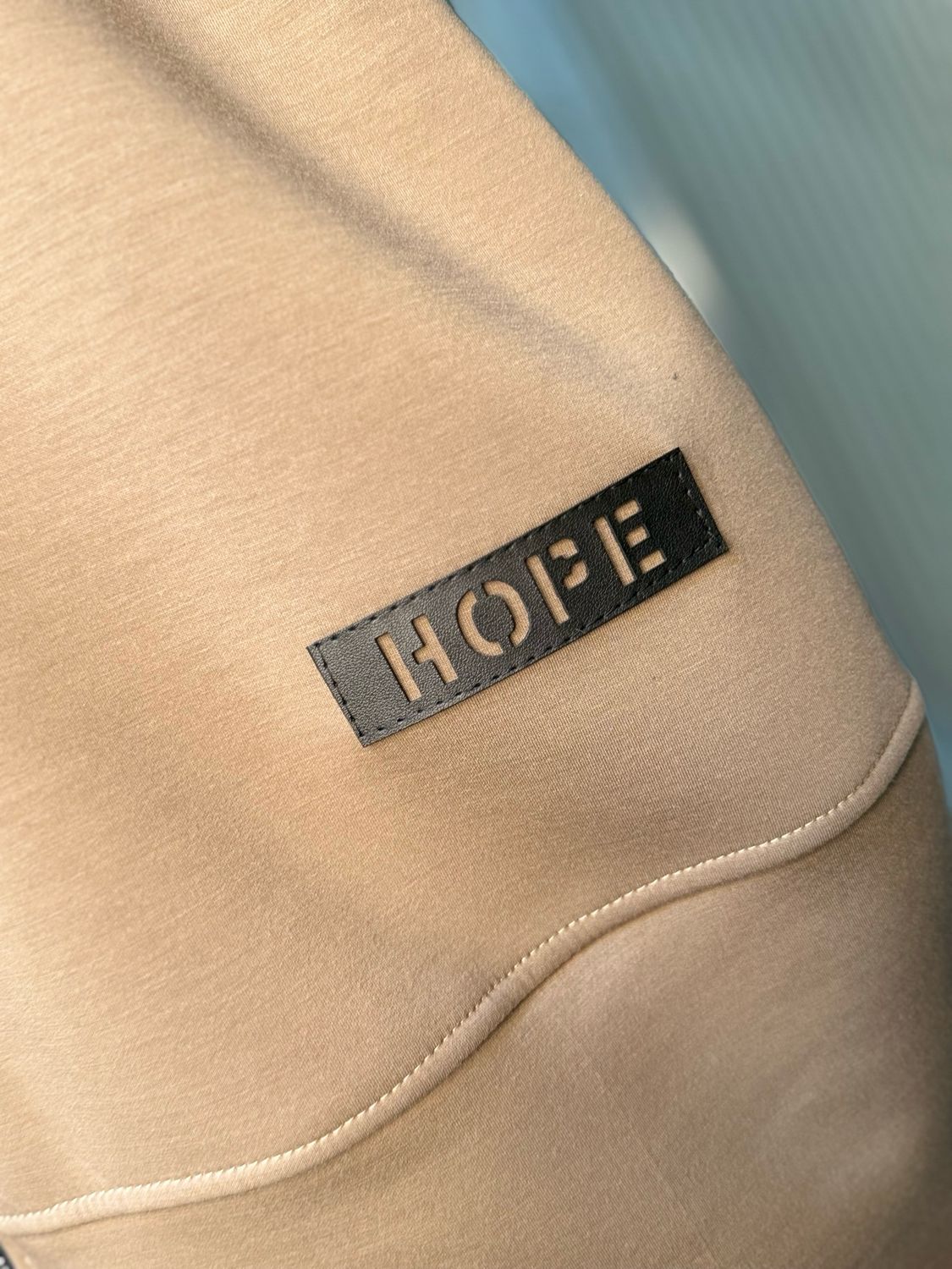 Hope - Zip Front Hooded Jacket - Taupe