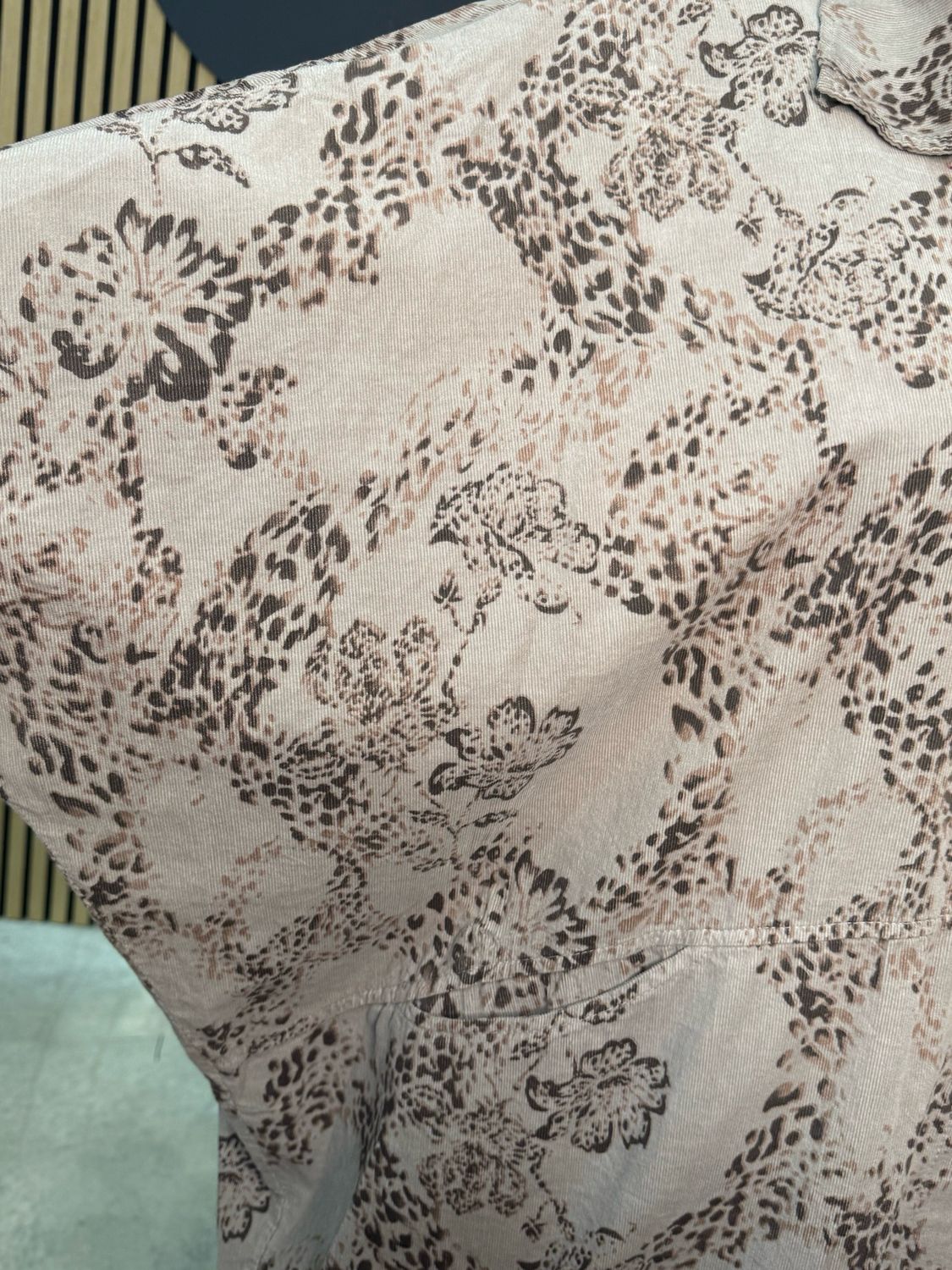 Floral Oversize Jacket - Taupe