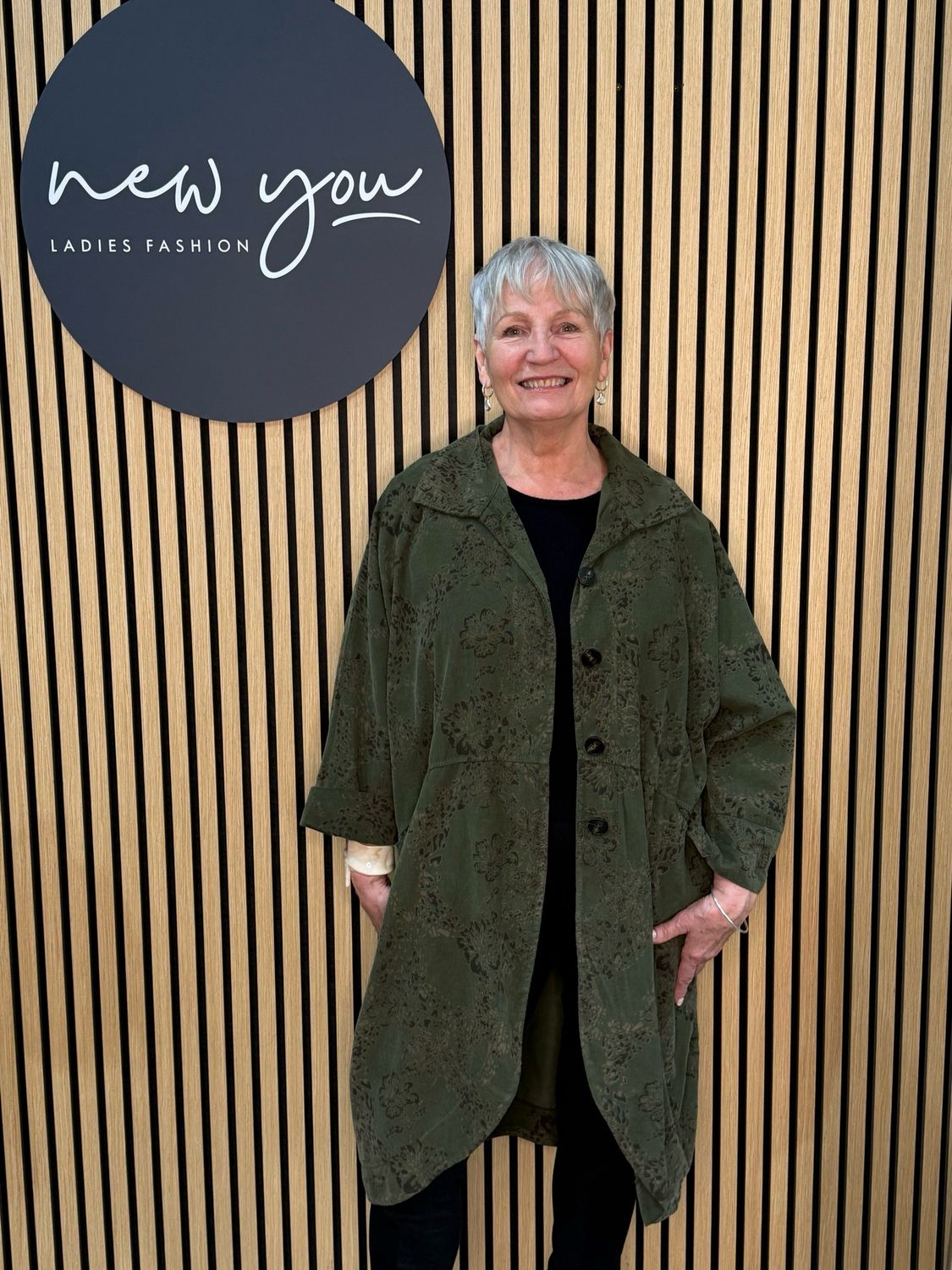 Floral Oversize Jacket - Khaki