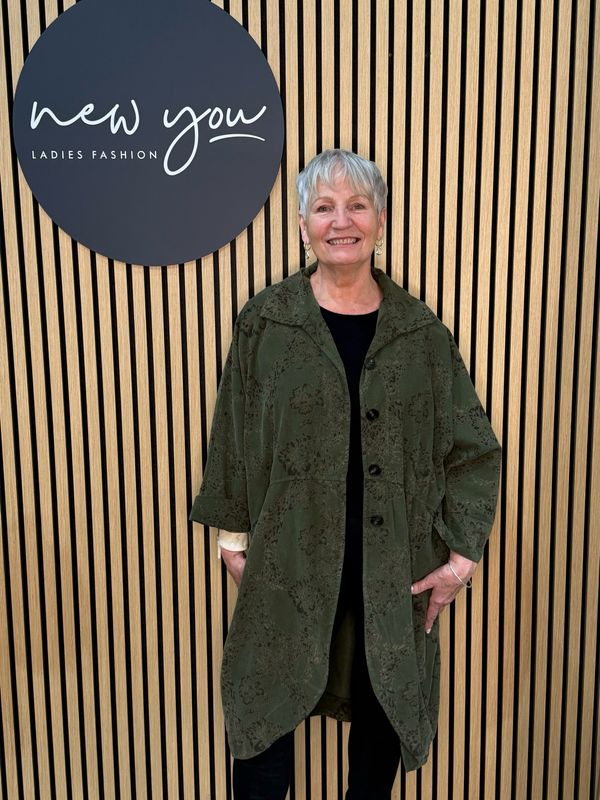 Floral Oversize Jacket - Khaki