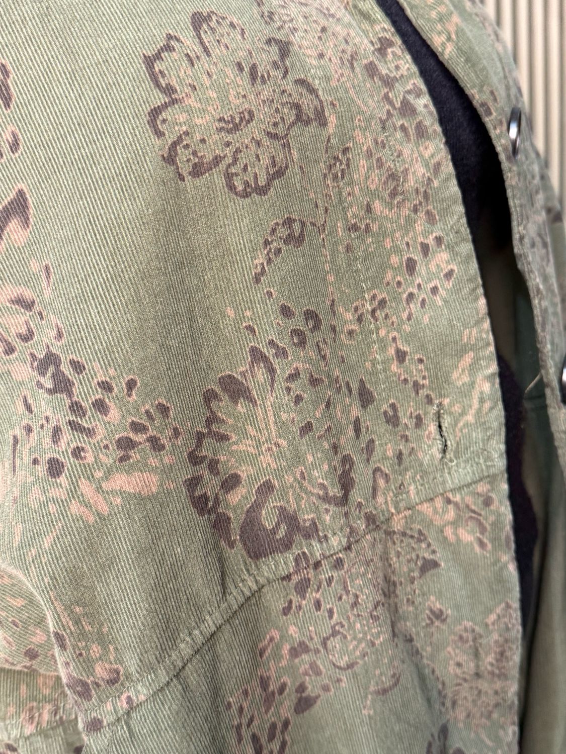 Floral Oversize Jacket - Khaki