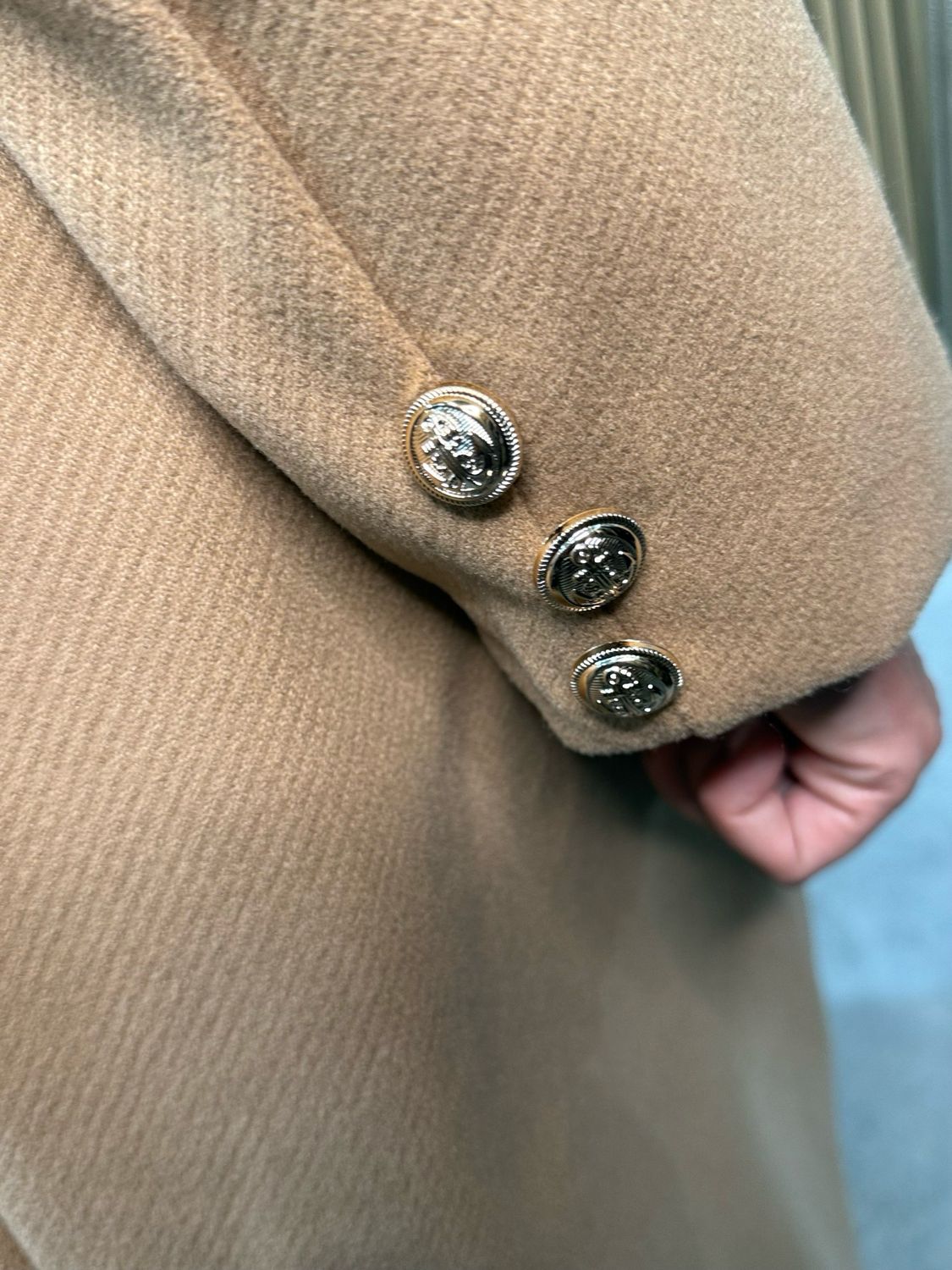 Double Breasted Belted Coat - Camel