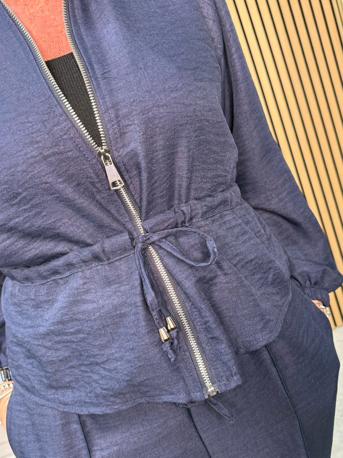 Bree - Zip Up Co-Ord Set - Navy