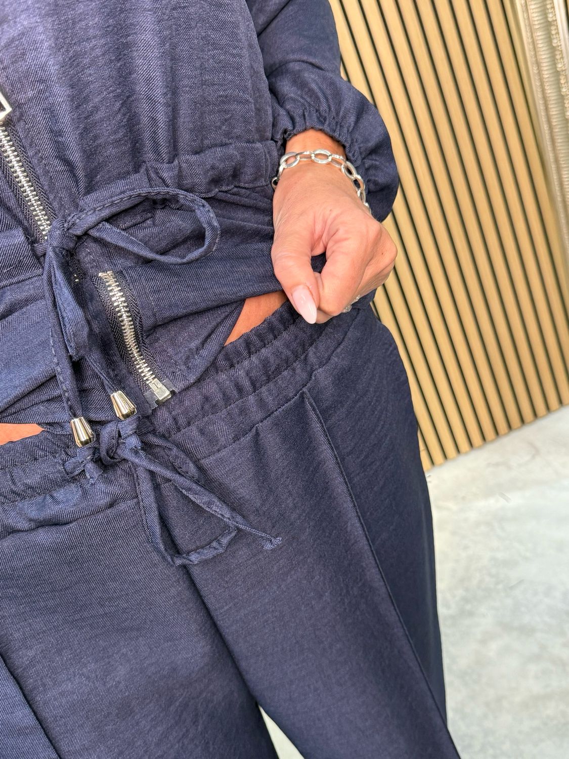 Bree - Zip Up Co-Ord Set - Navy