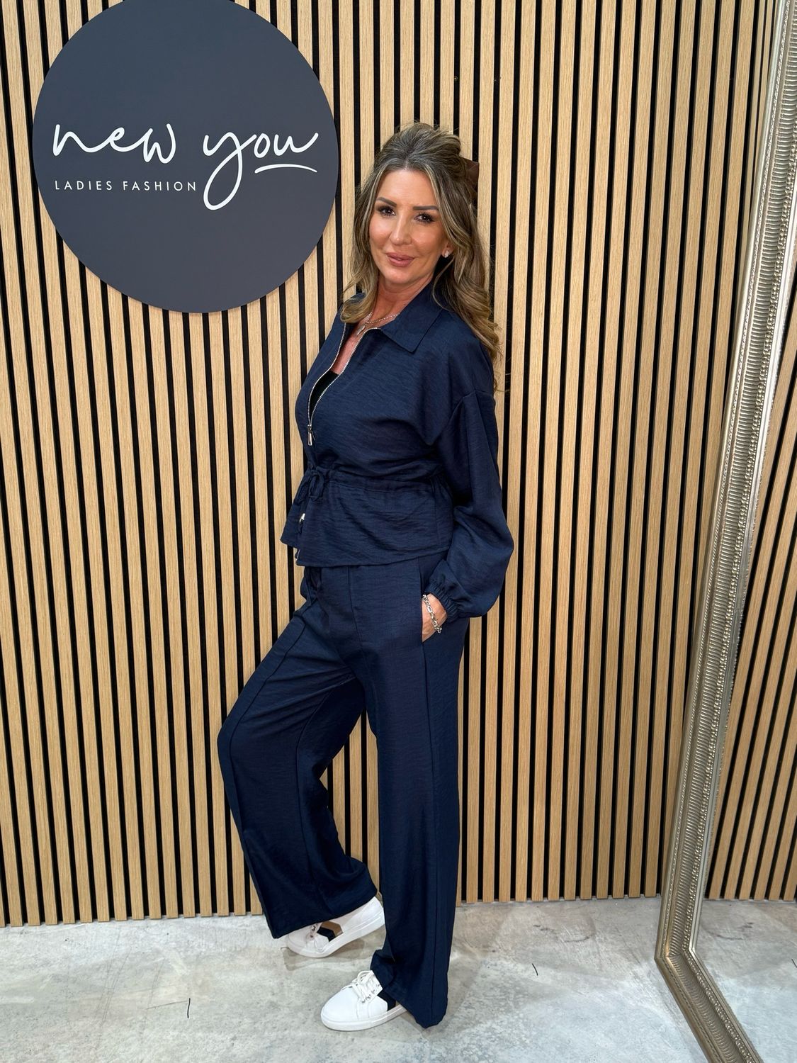 Bree - Zip Up Co-Ord Set - Navy