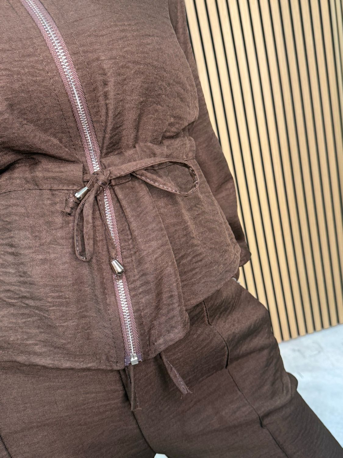 Bree - Zip Up Co-Ord Set - Brown