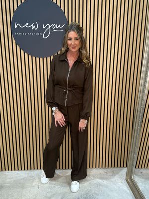 Bree - Zip Up Co-Ord Set - Brown