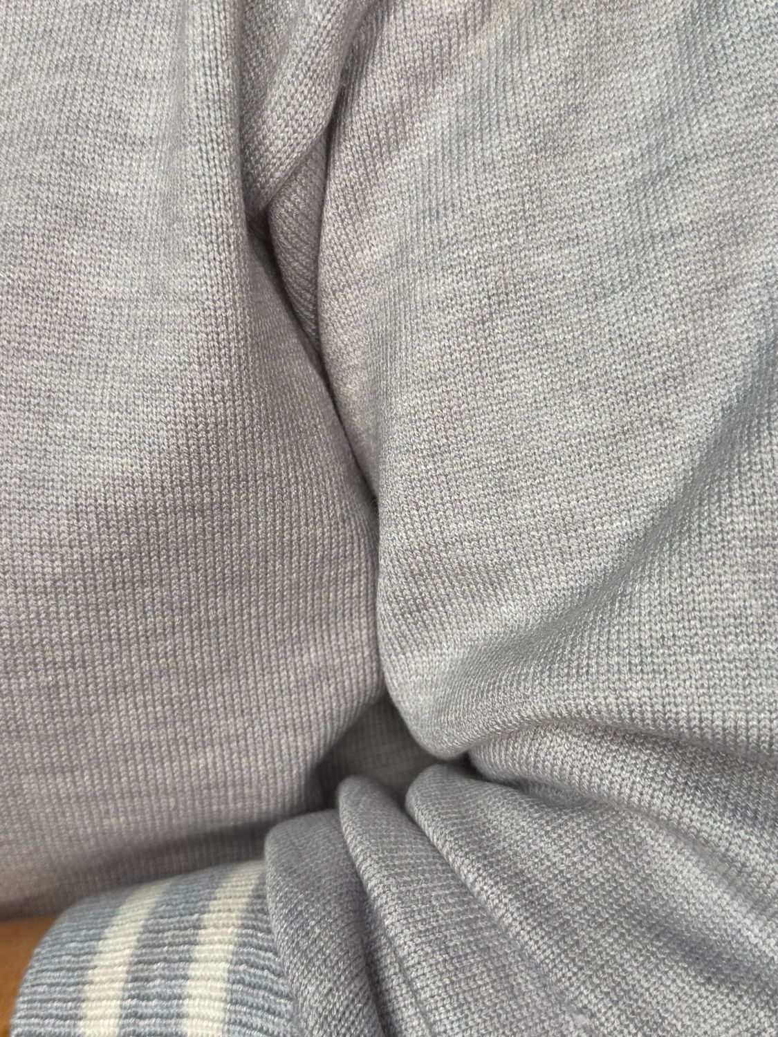 Stripe Trim Jumper - L Grey