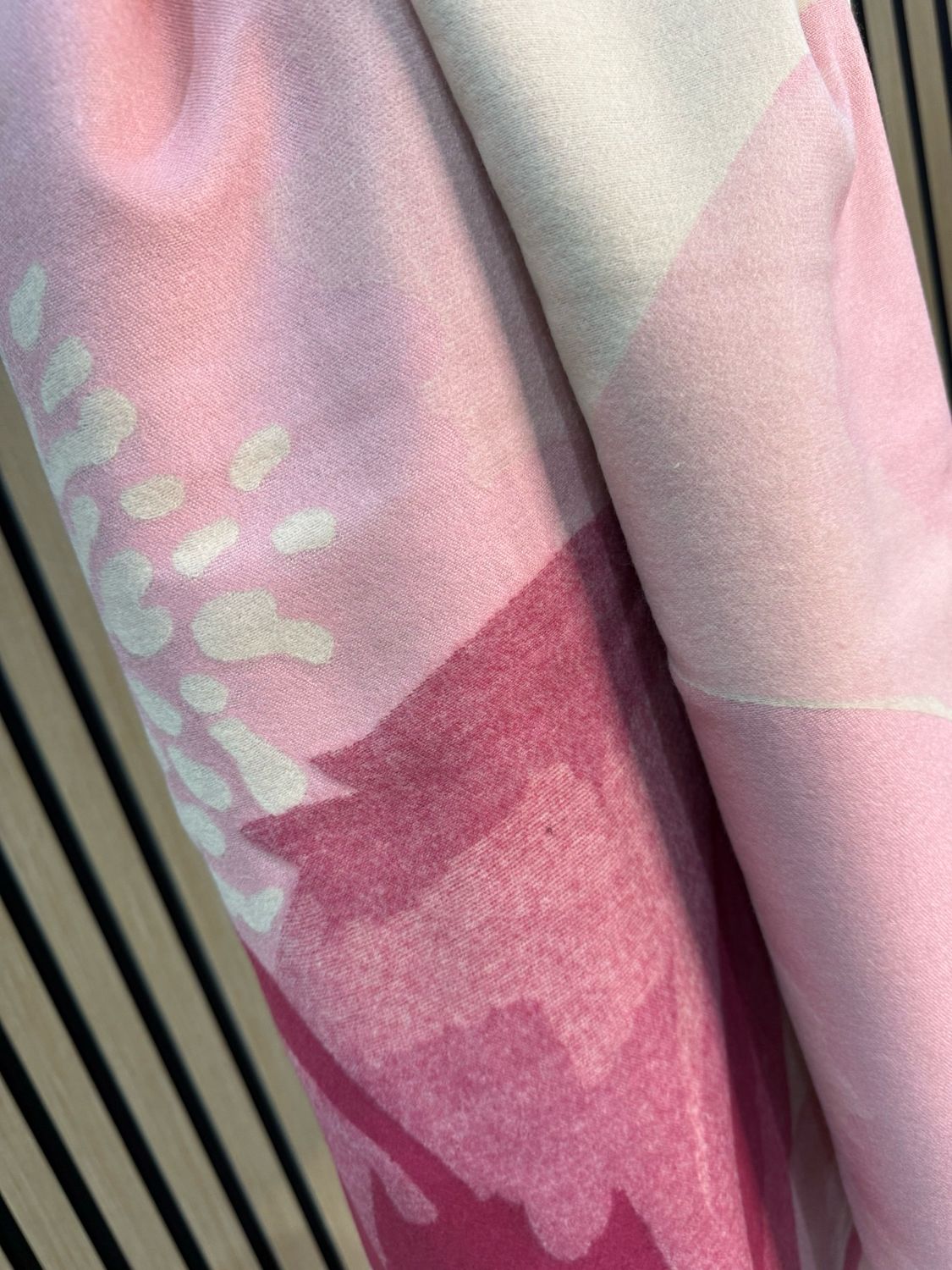 Abstract Floral Print Scarf - Pink Mix
