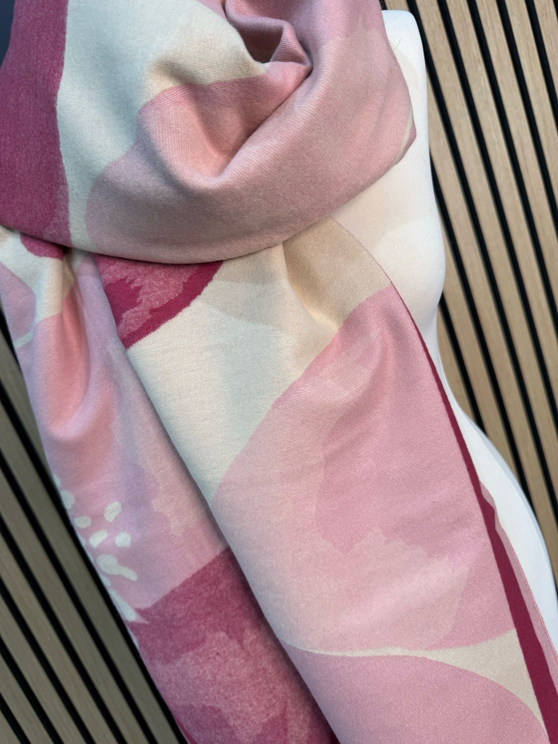 Abstract Floral Print Scarf - Pink Mix