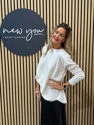 Pearl Sleeve Jumper - Cream