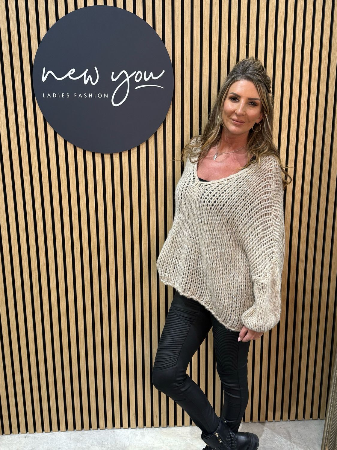 Chunky Knit Jumper - Taupe