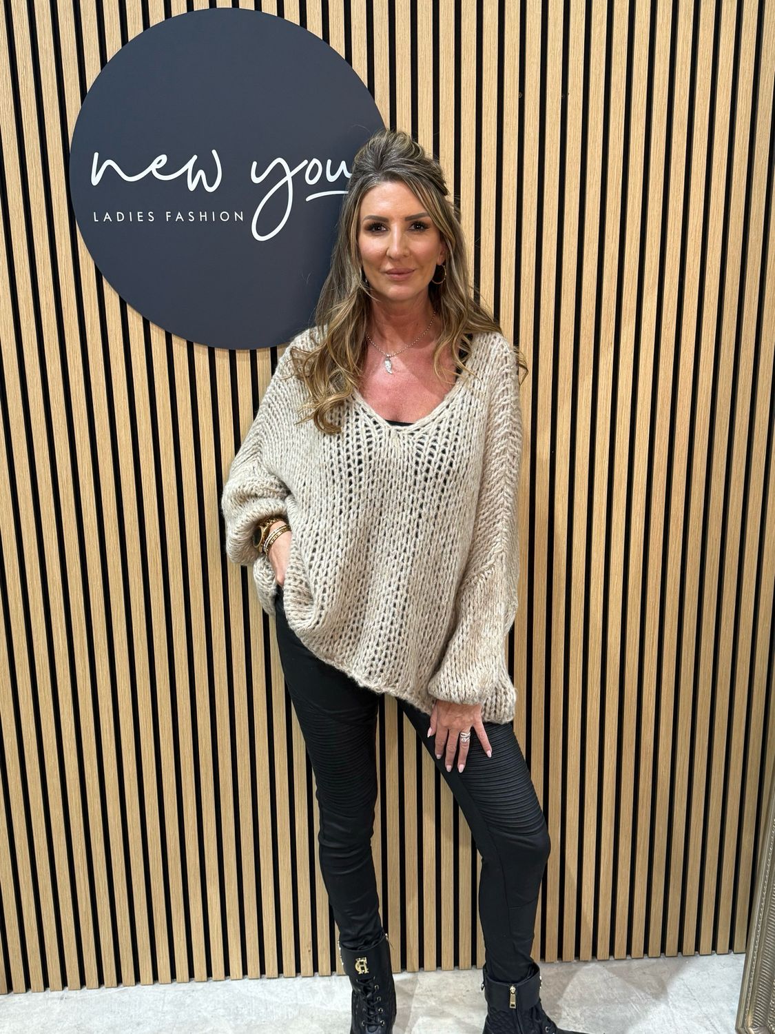 Chunky Knit Jumper - Taupe