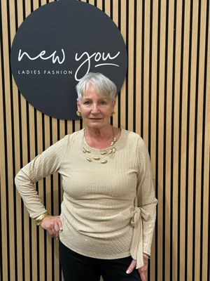 Glitter Side Tie Top - Cream