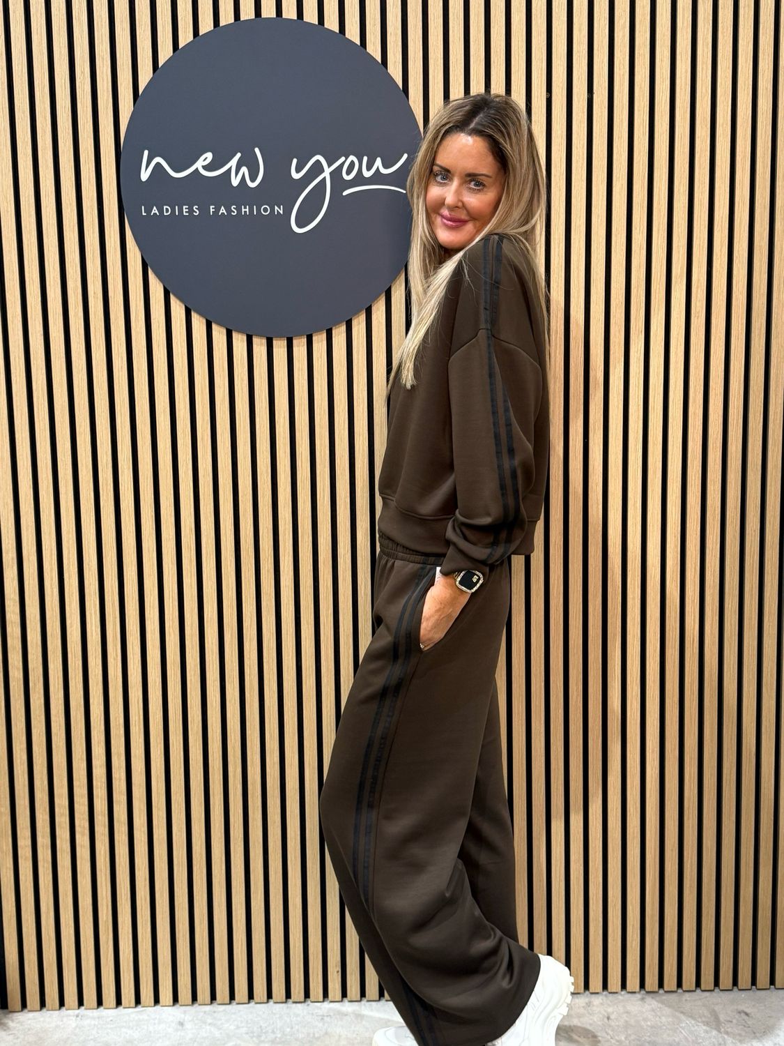 Relaxed Stripe Coord Set - Chocolate