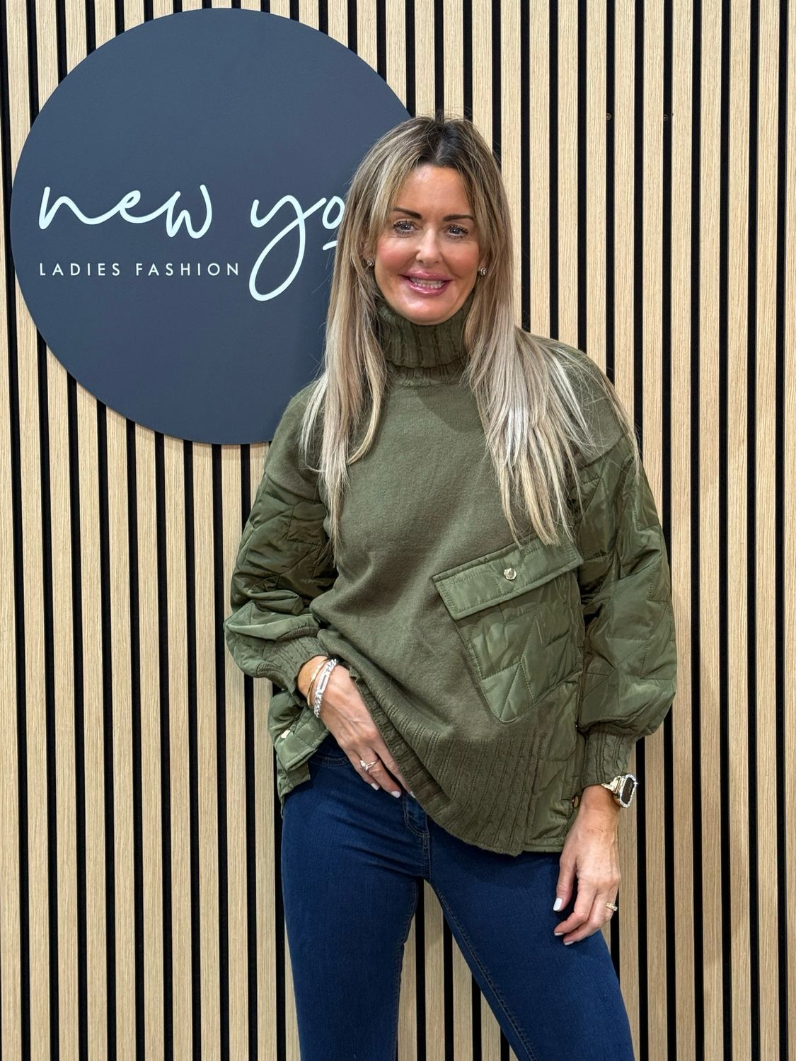 Military Style Jumper - Khaki