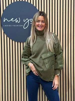 Military Style Jumper - Khaki