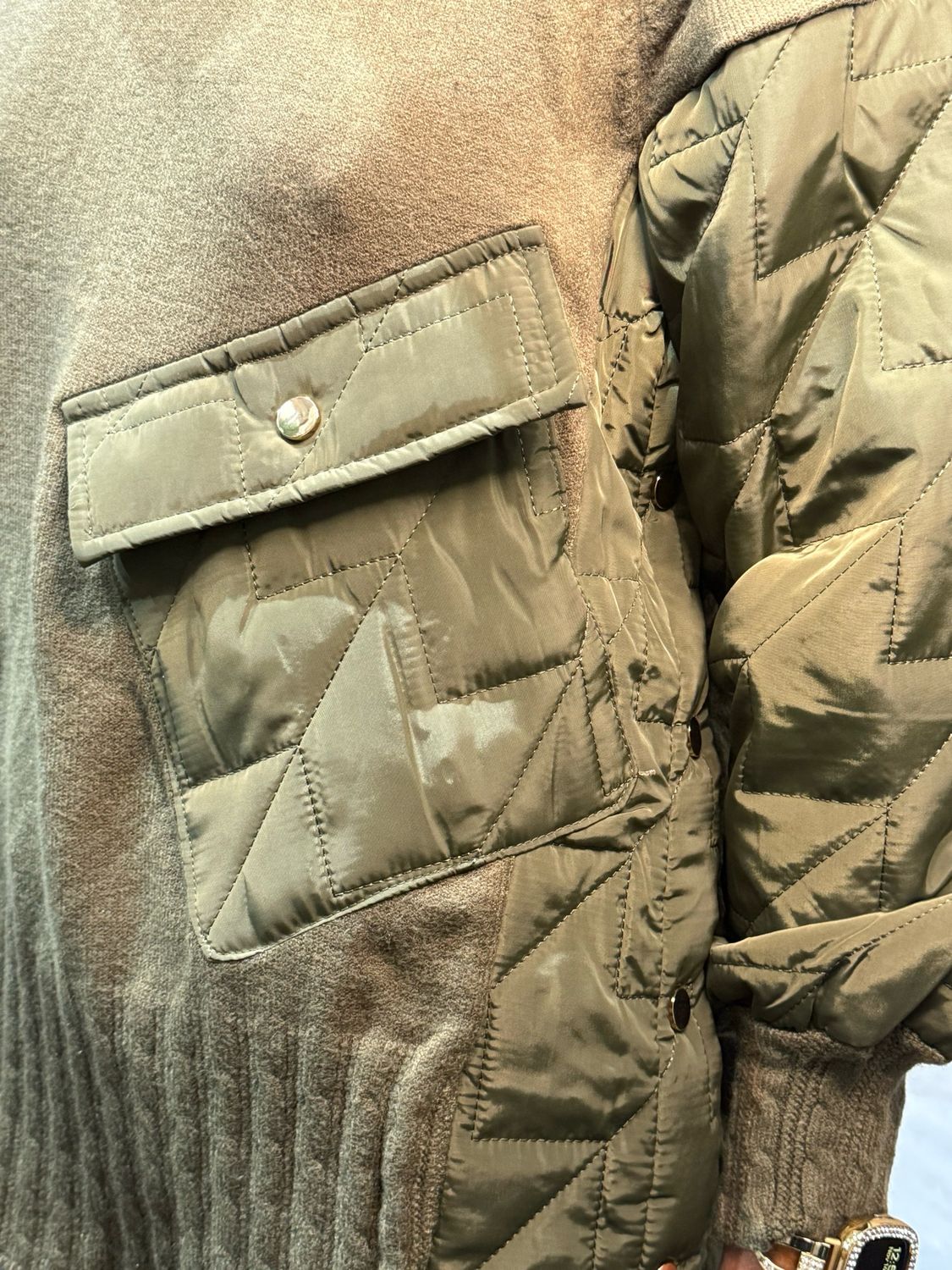 Military Style Jumper - Khaki