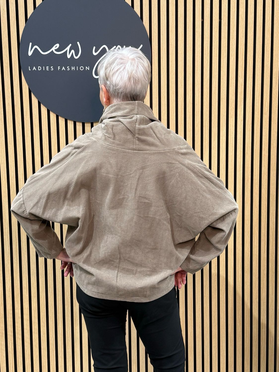 Asymmetric Zip Jacket - Taupe