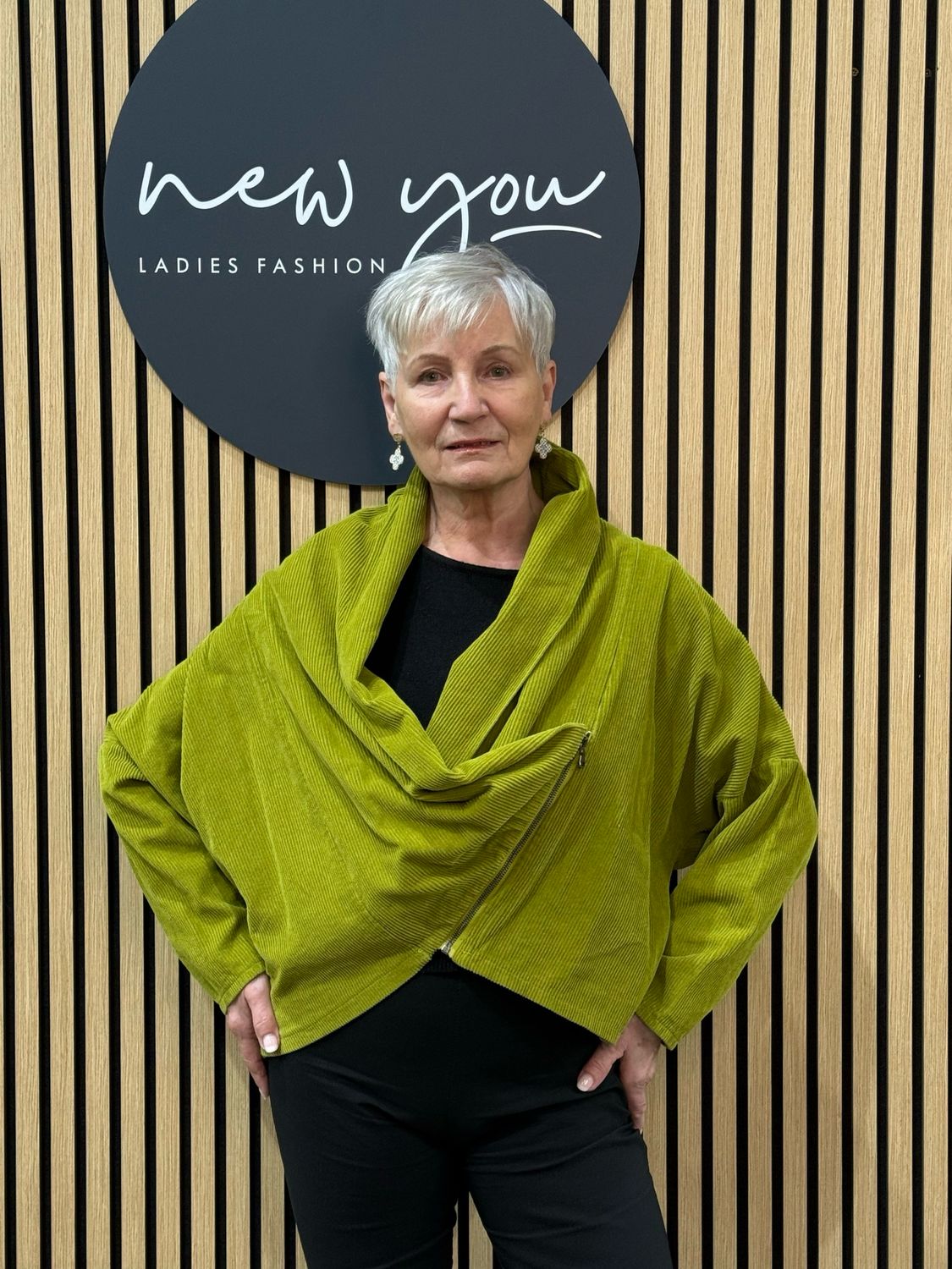 Asymmetric Zip Jacket - Lime