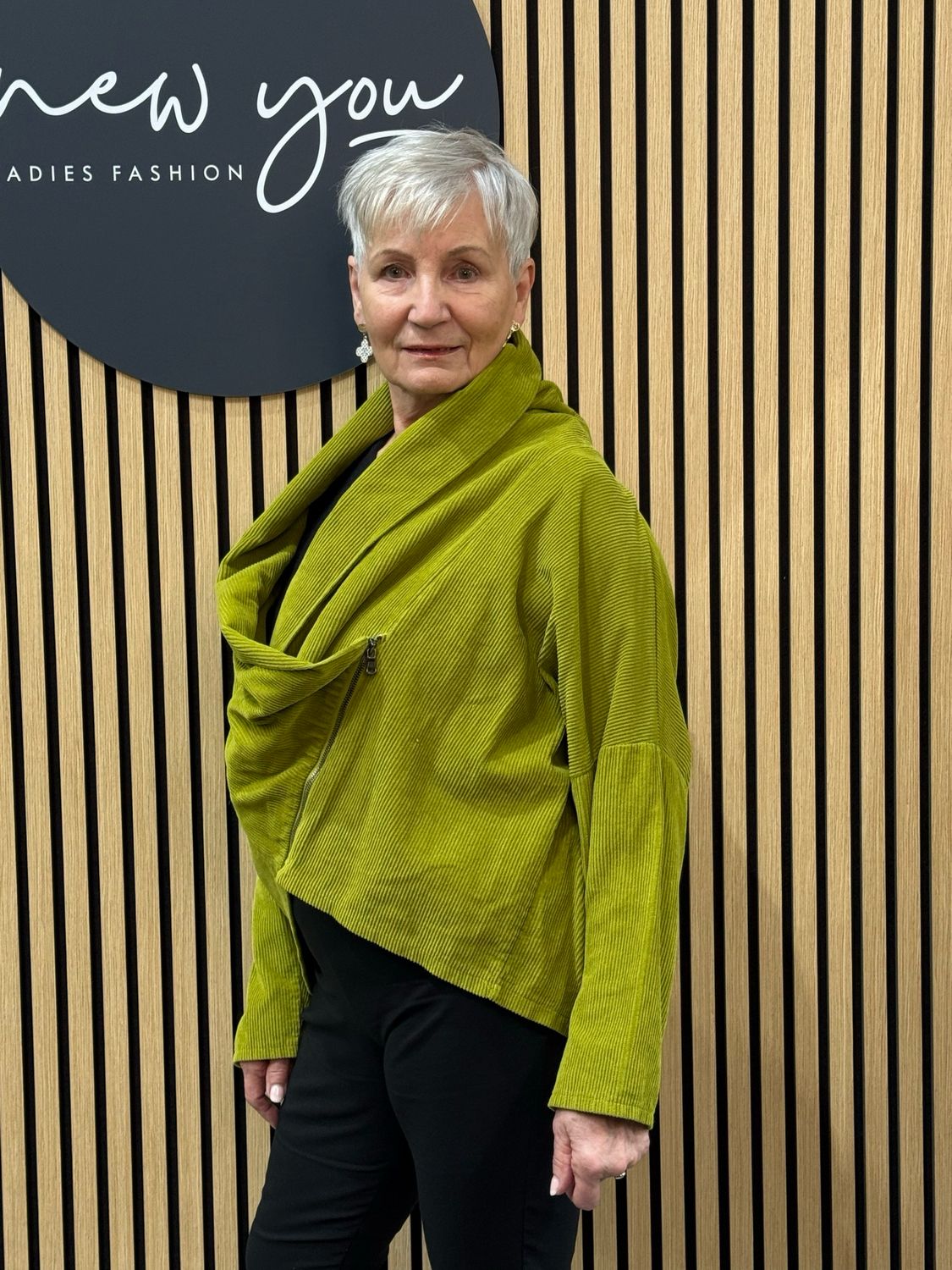 Asymmetric Zip Jacket - Lime