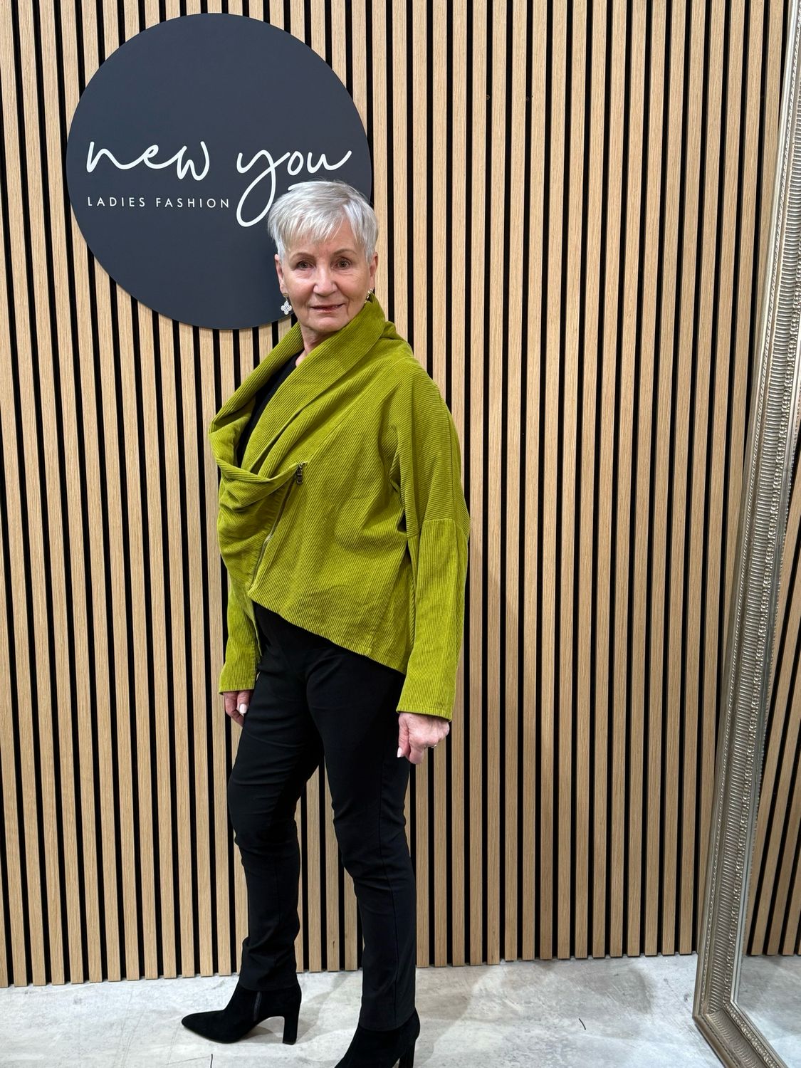 Asymmetric Zip Jacket - Lime