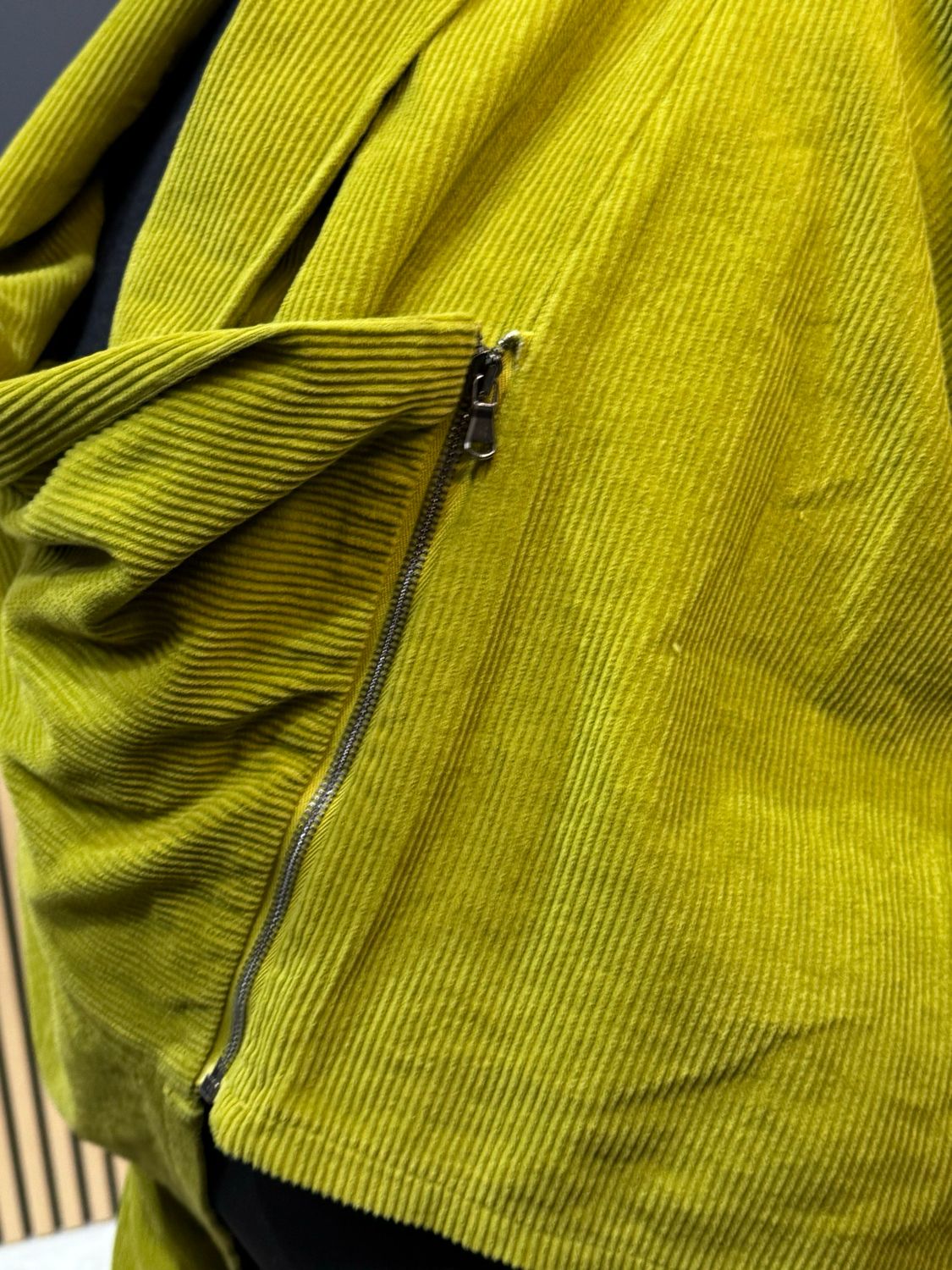 Asymmetric Zip Jacket - Lime