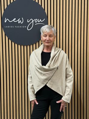 Asymmetric Zip Jacket - Beige