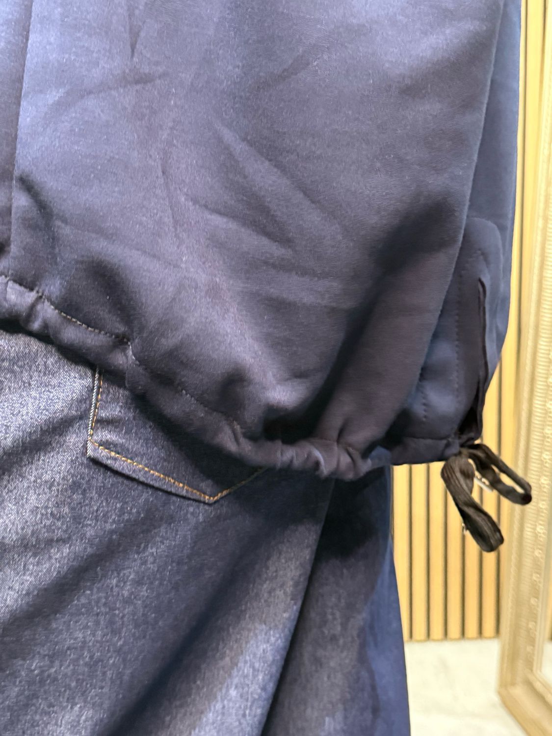 Contrast Hoodie - Navy