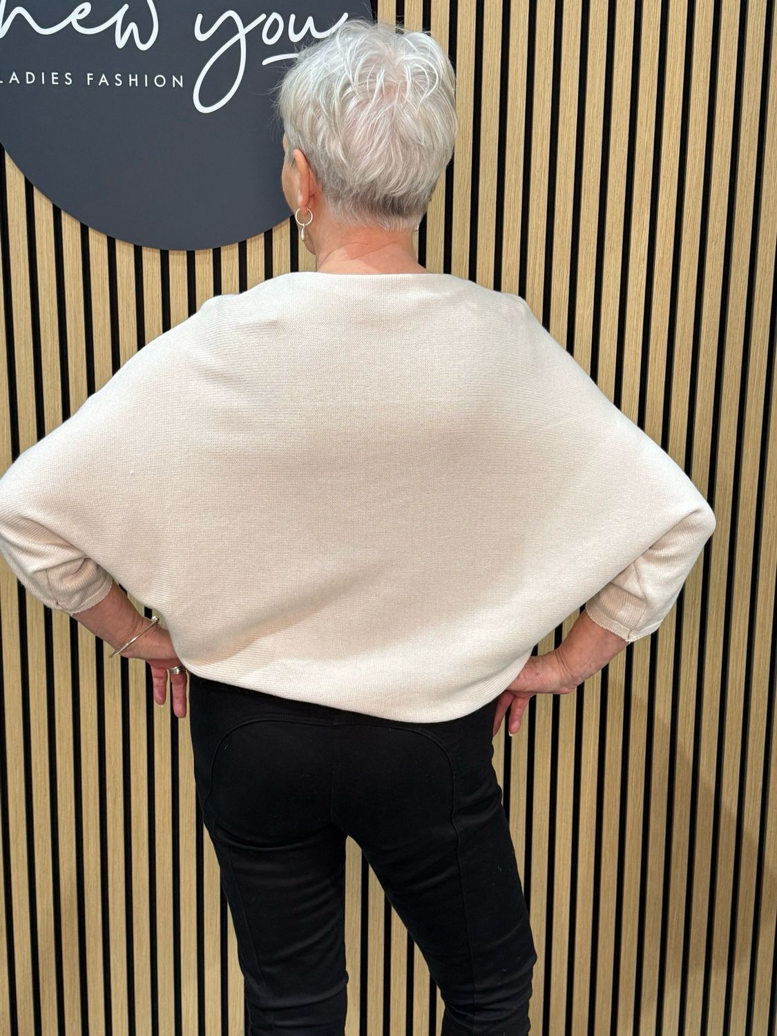 Jumperoo Batwing Jumper - Cream