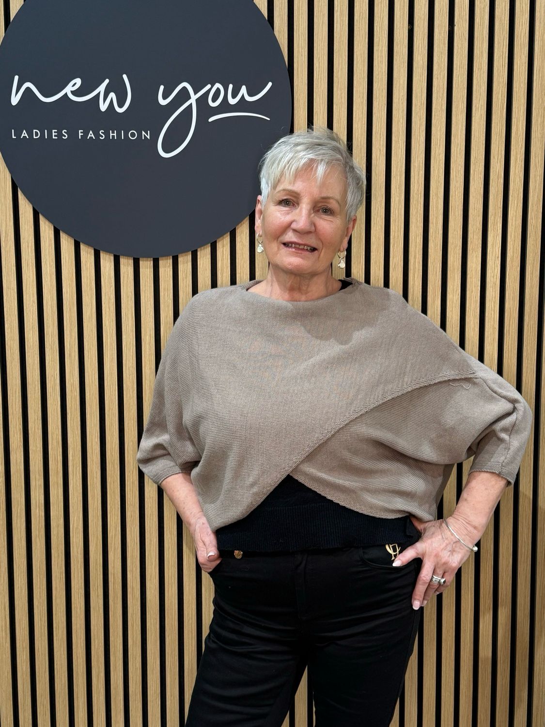 Jumperoo Batwing Jumper - Taupe