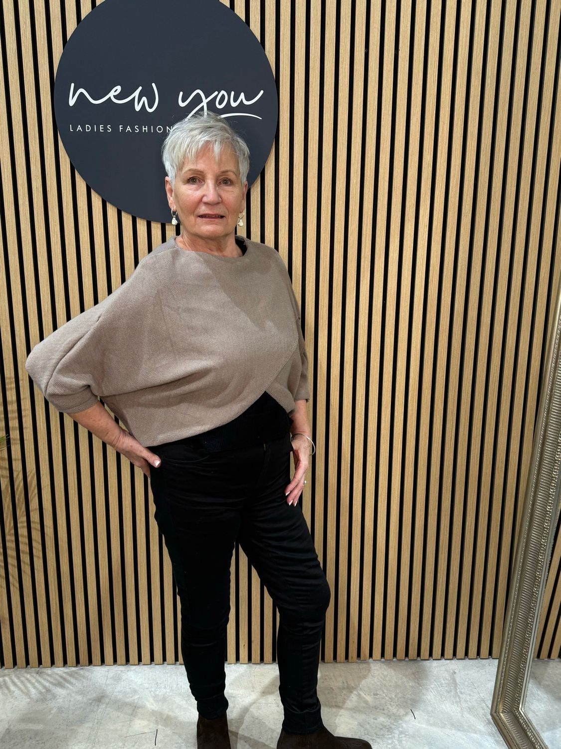 Jumperoo Batwing Jumper - Taupe