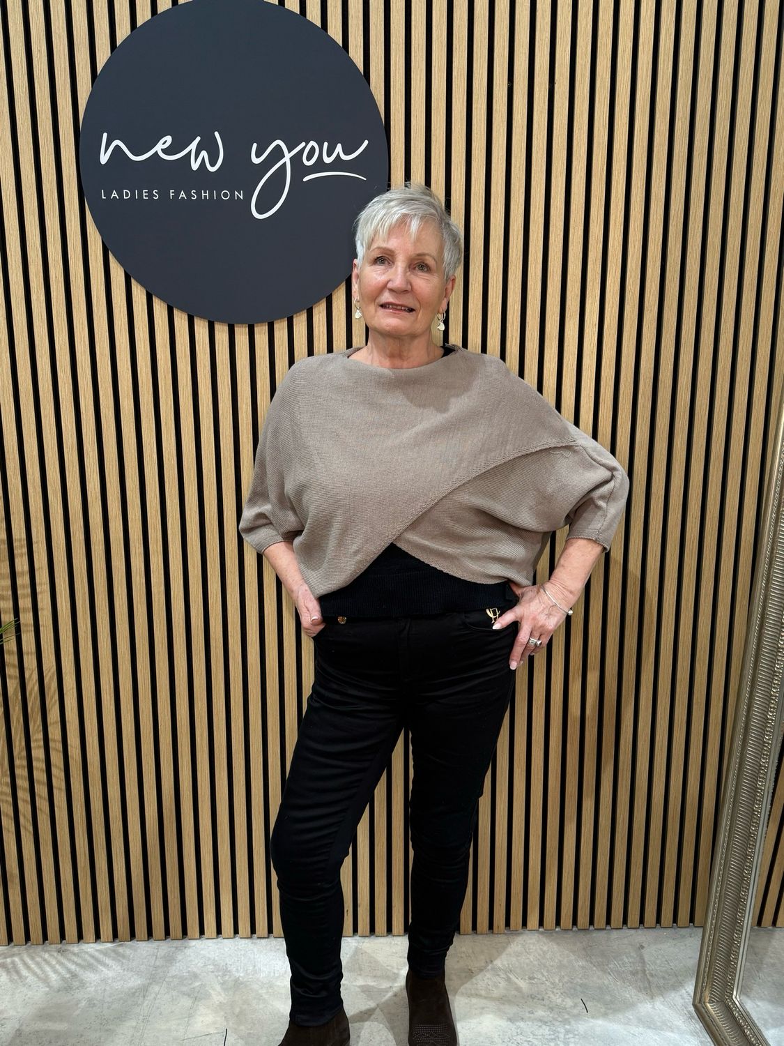 Jumperoo Batwing Jumper - Taupe