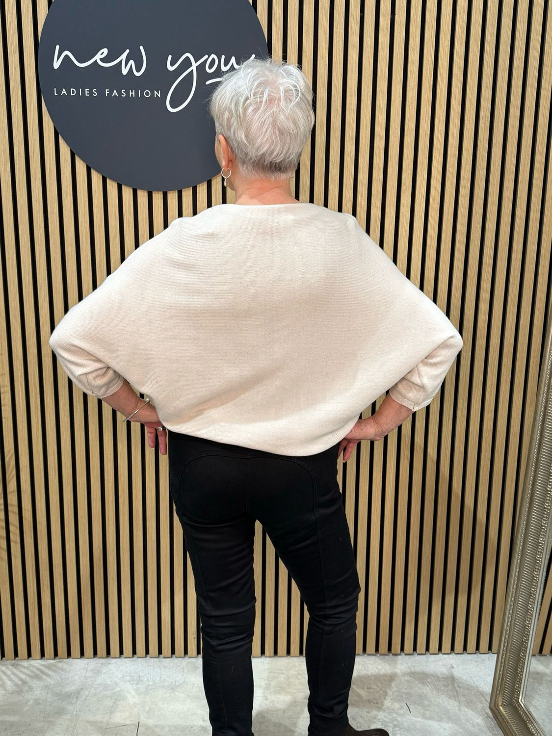 Jumperoo Batwing Jumper - Cream