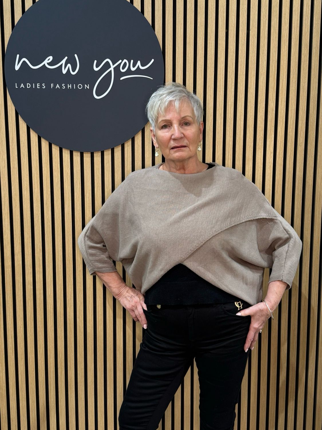 Jumperoo Batwing Jumper - Taupe