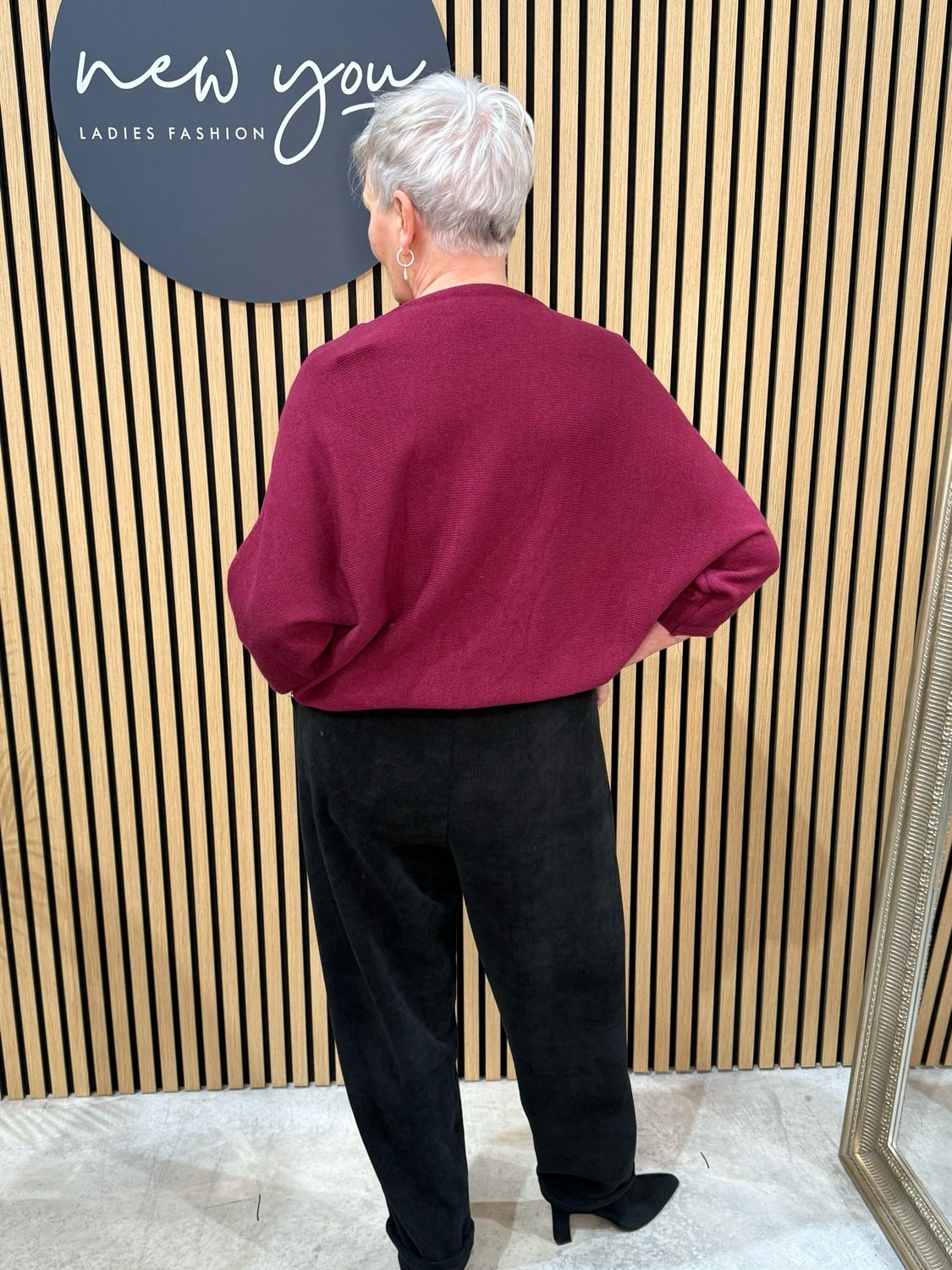 Jumperoo Batwing Jumper - Burgundy