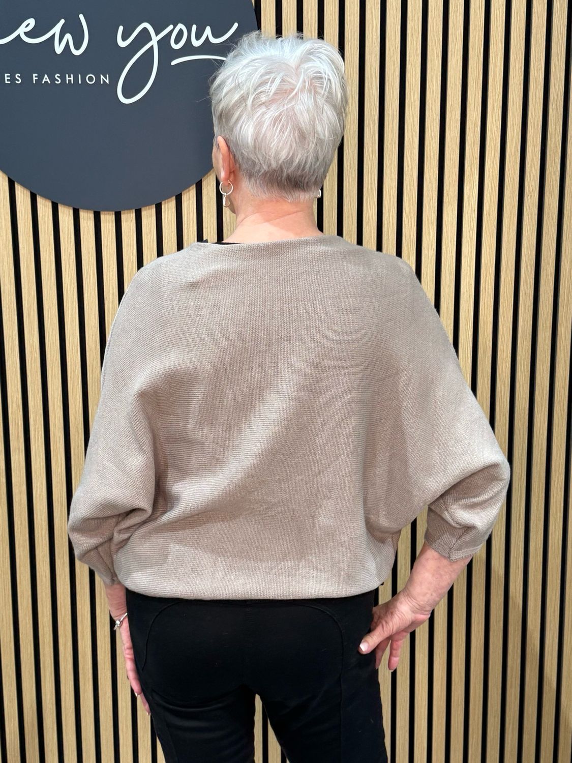 Jumperoo Batwing Jumper - Taupe