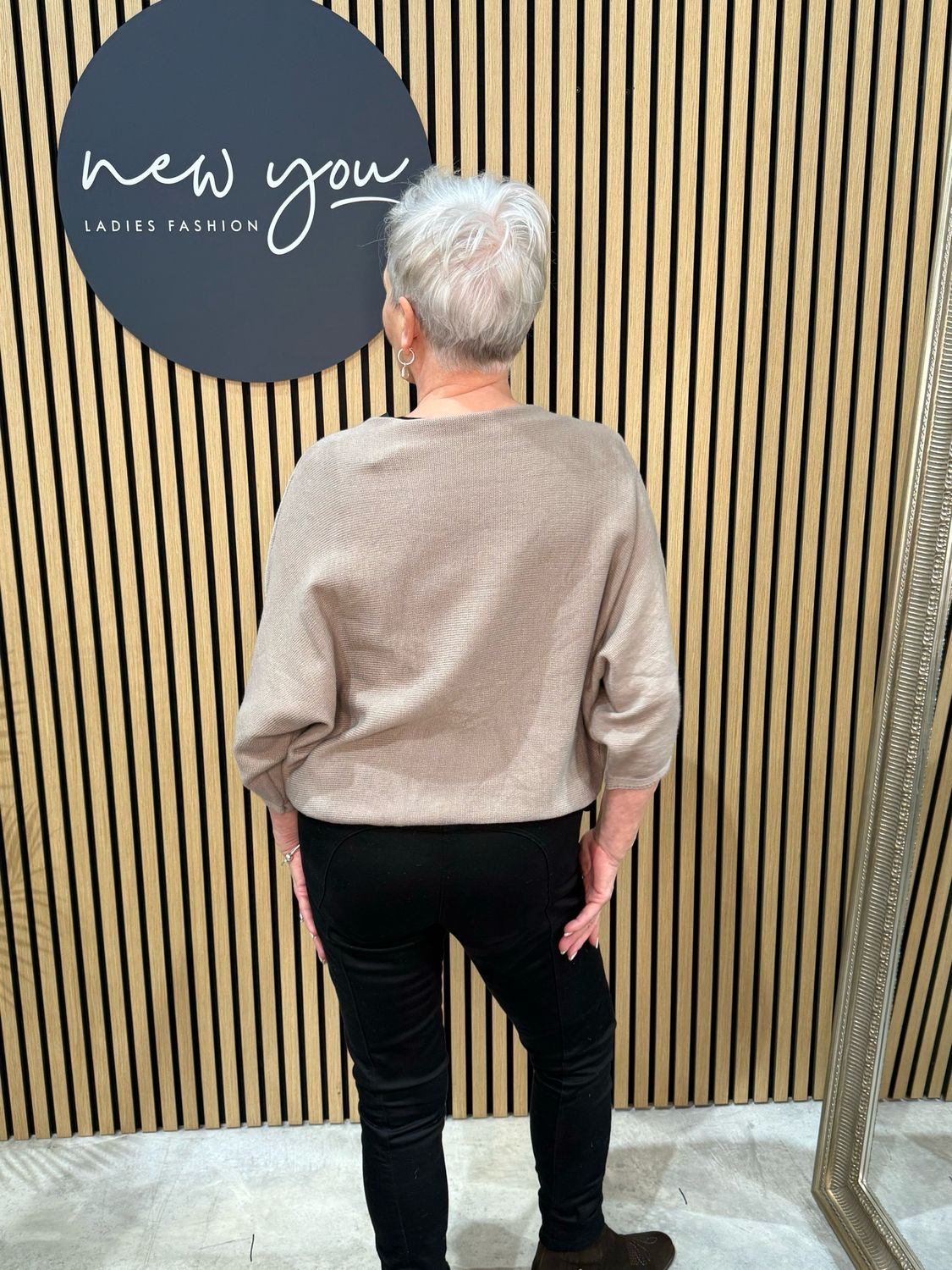 Jumperoo Batwing Jumper - Taupe