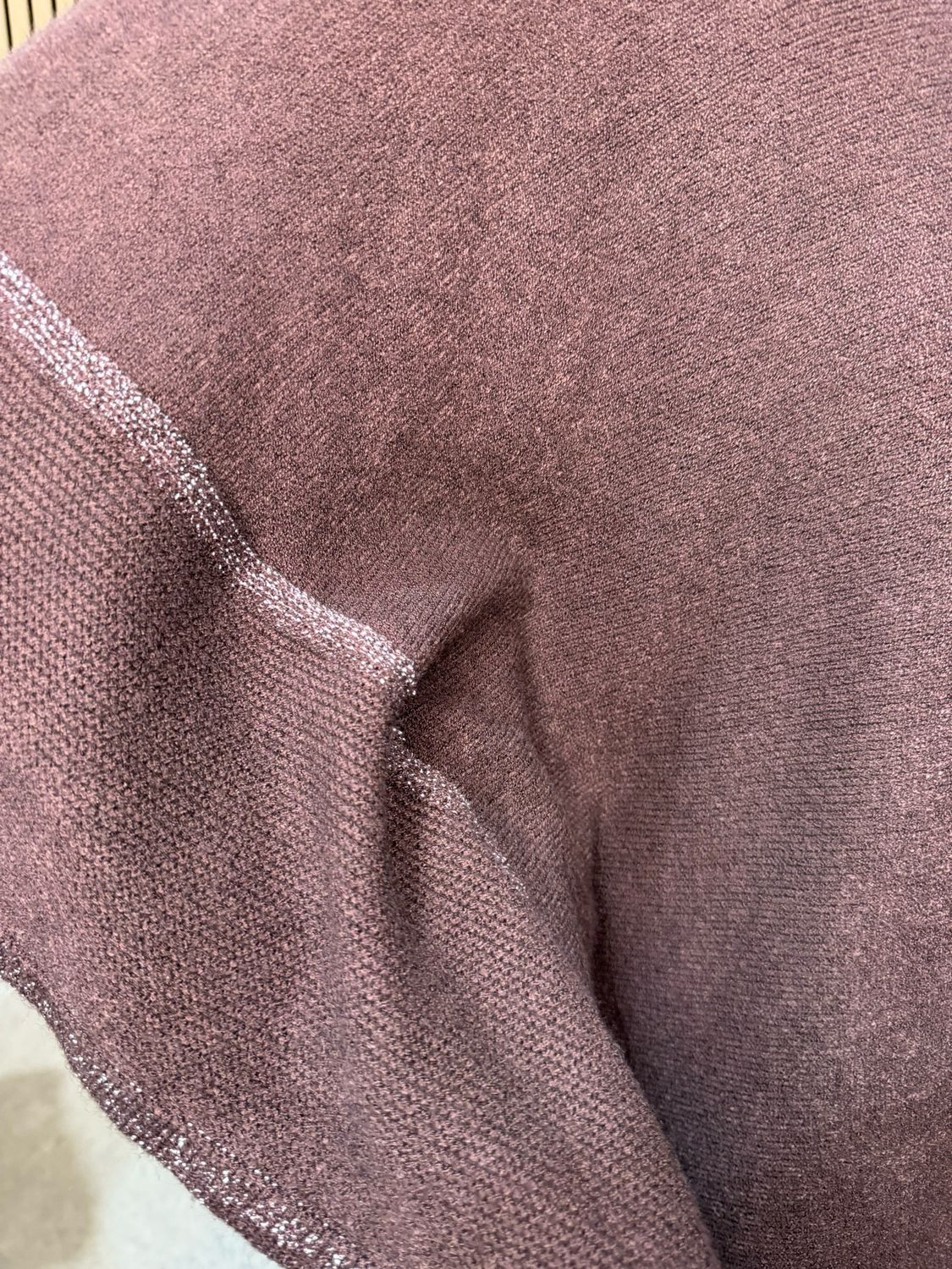 Asymmetric Italian Knit Jumper - Chocolate