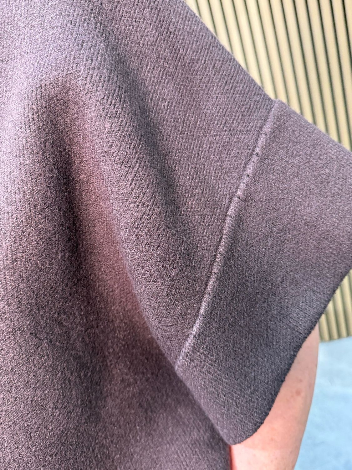 Boxy Knit Short Sleeve Jumper - Brown