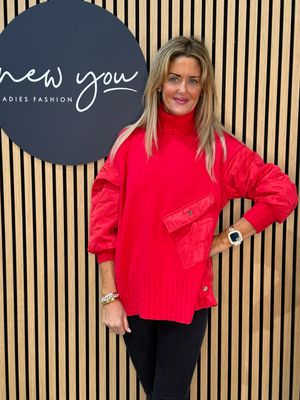 Military Style Jumper - Red