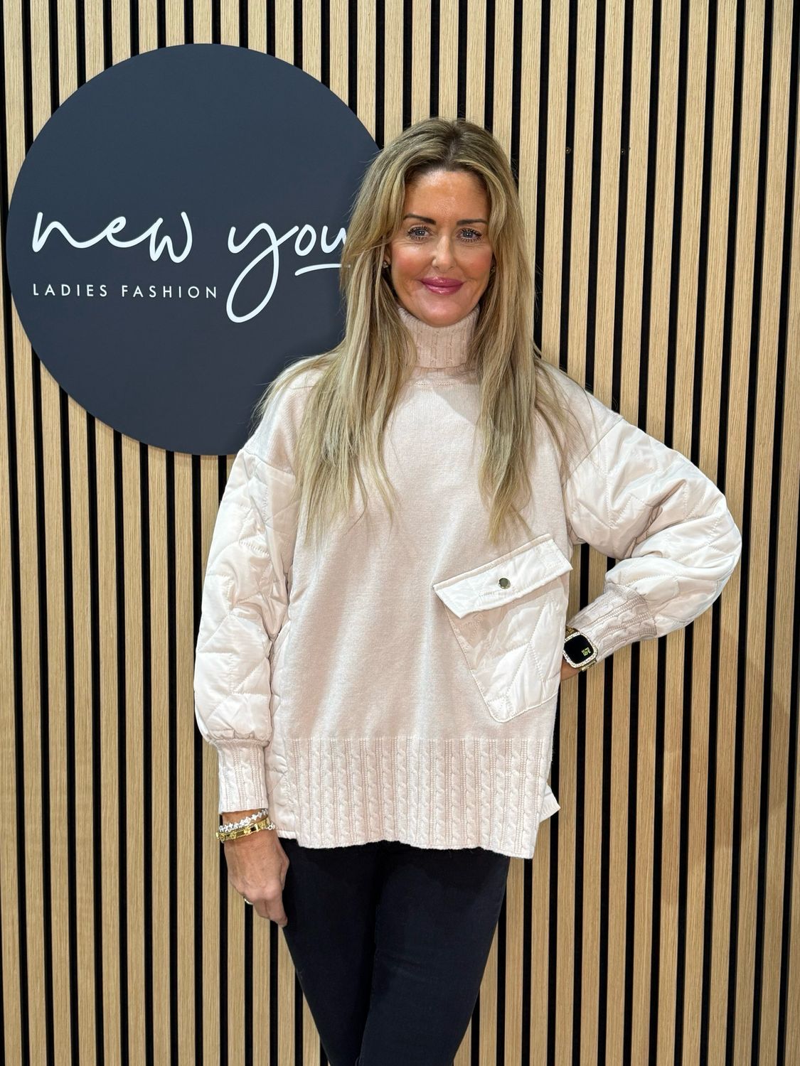 Military Style Jumper - Cream